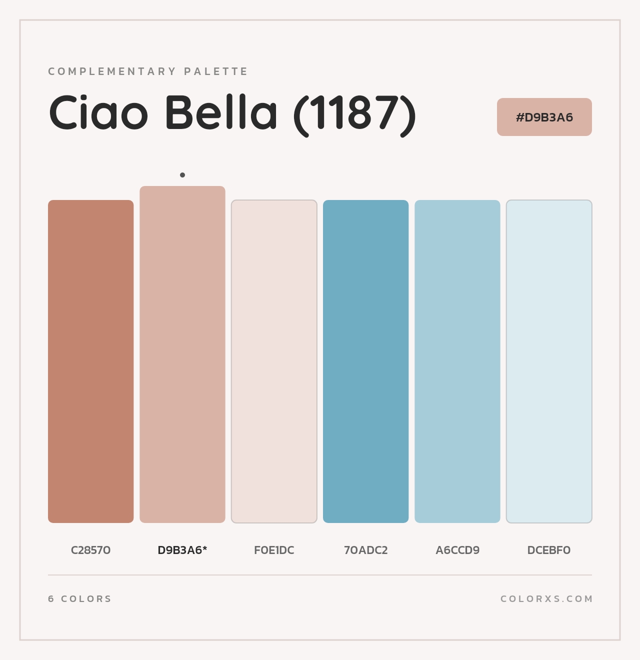 Ciao Bella (1187) - Complementary Color Palette