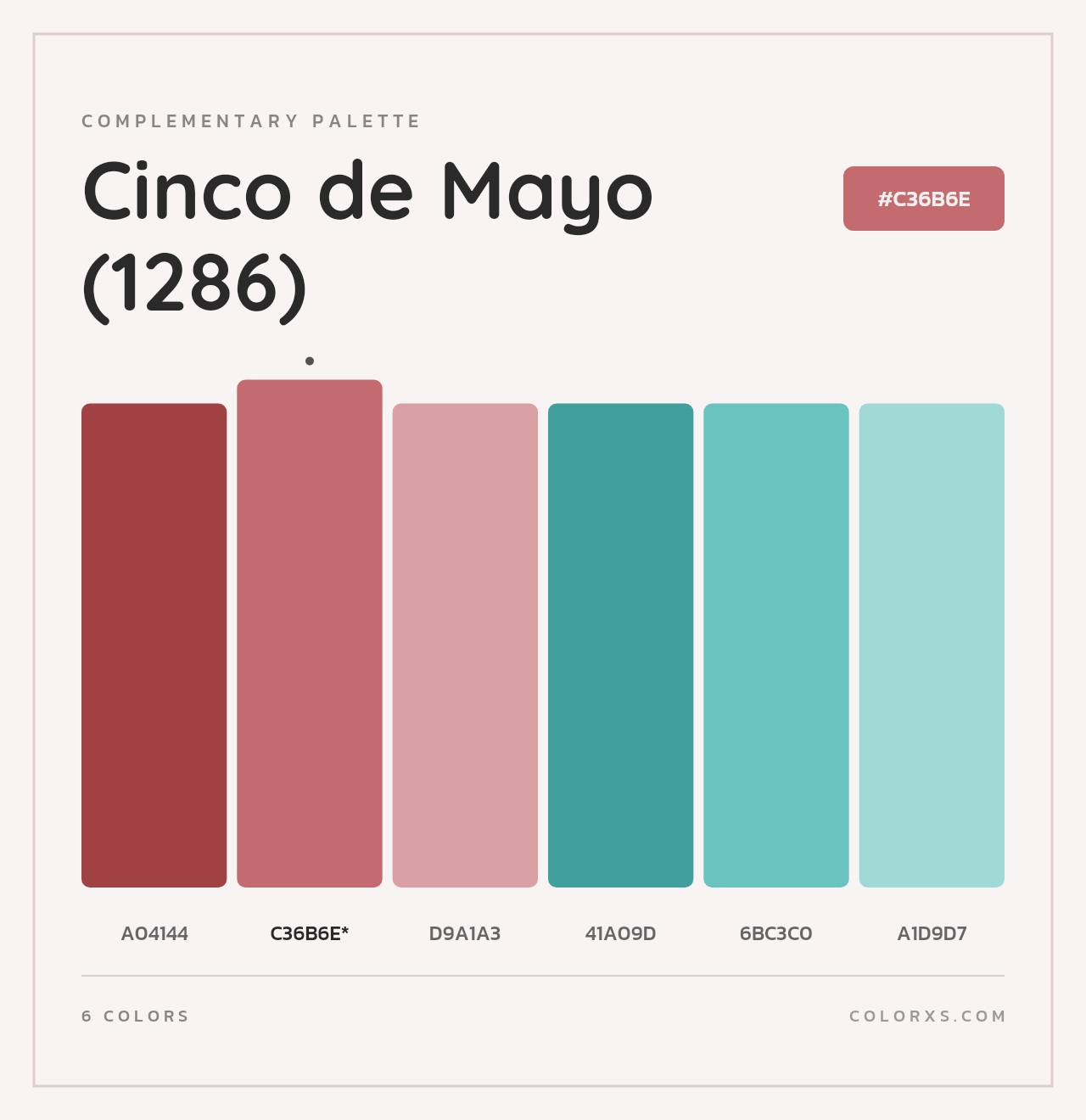 Cinco de Mayo (1286) - Complementary Color Palette