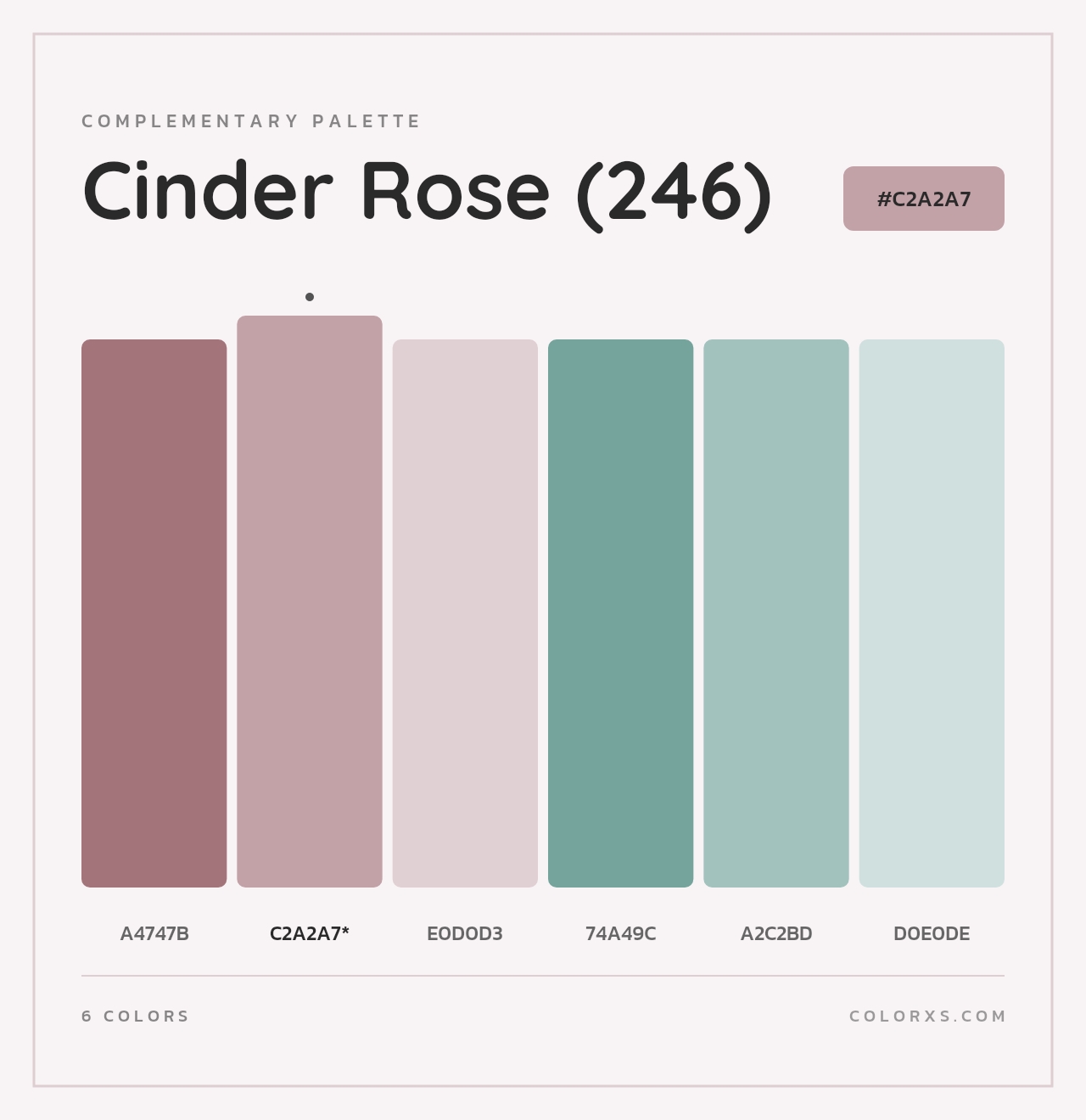 Cinder Rose (246) - Complementary Color Palette