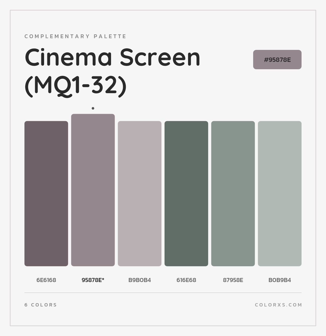 Cinema Screen (MQ1-32) - Complementary Color Palette