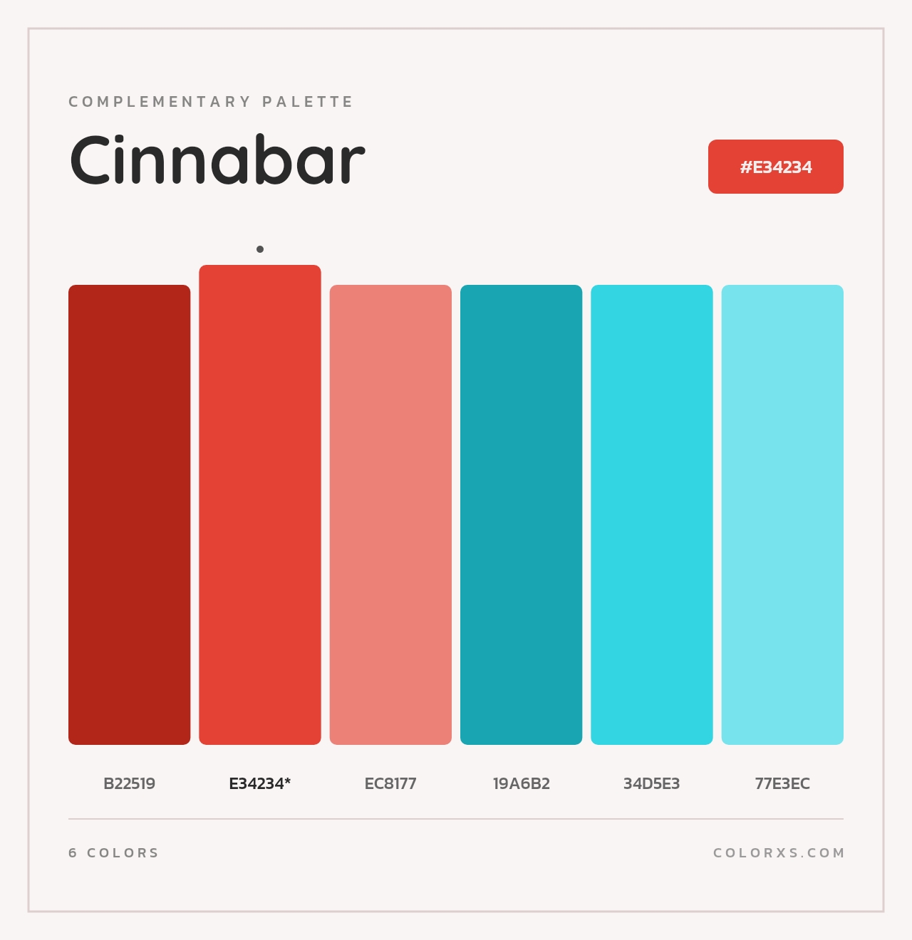 Cinnabar - Complementary Color Palette