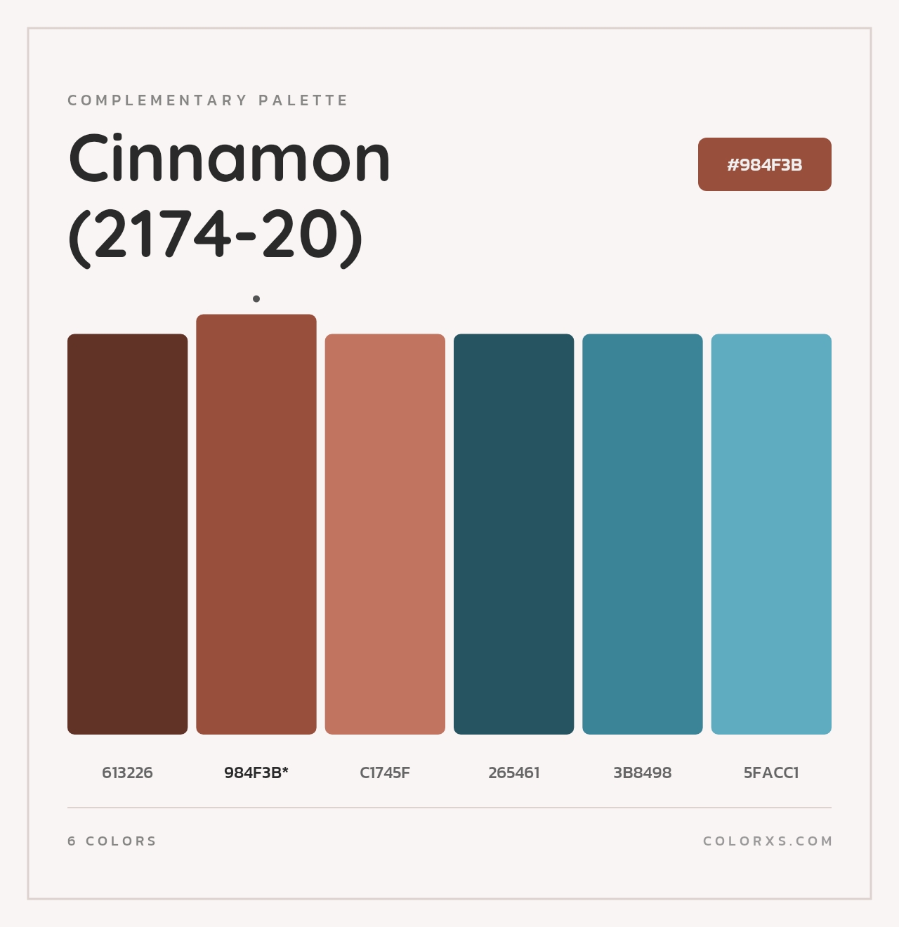 Cinnamon (2174-20) - Complementary Color Palette