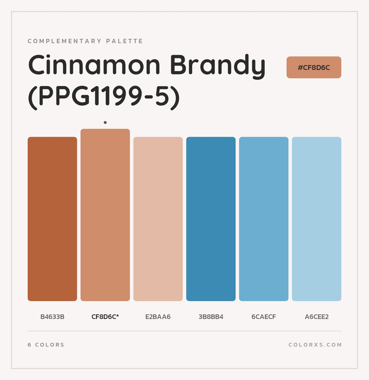 Cinnamon Brandy (PPG1199-5) - Complementary Color Palette