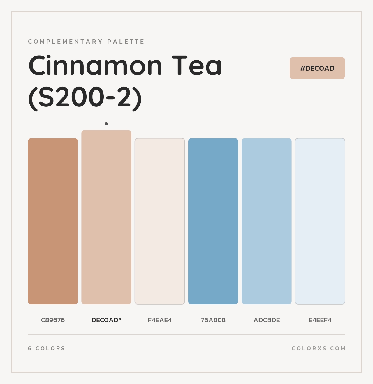 Cinnamon Tea (S200-2) - Complementary Color Palette