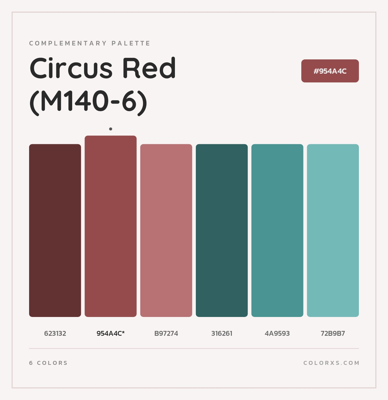 Circus Red (M140-6) - Complementary Color Palette