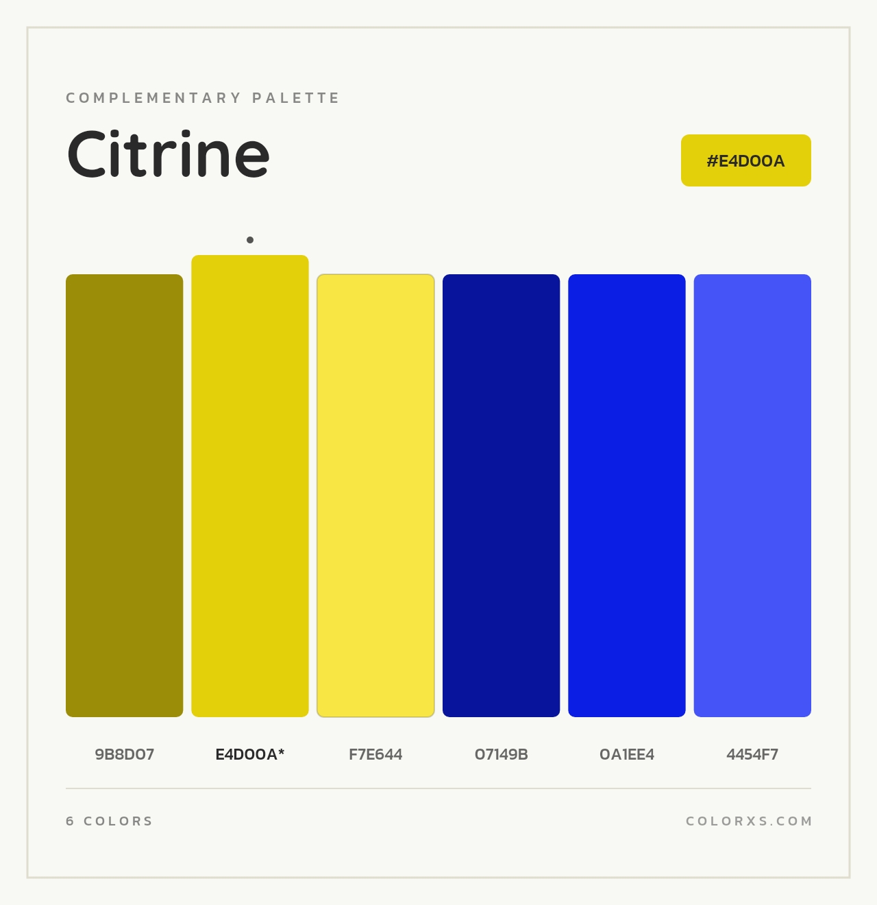 Citrine - Complementary Color Palette