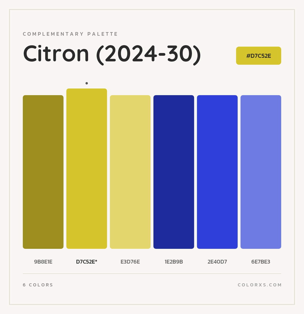 Citron (2024-30) - Complementary Color Palette