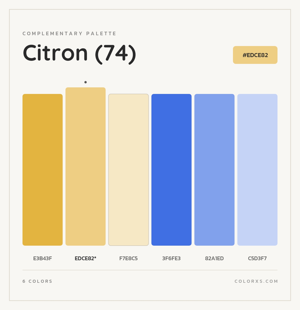 Citron (74) - Complementary Color Palette
