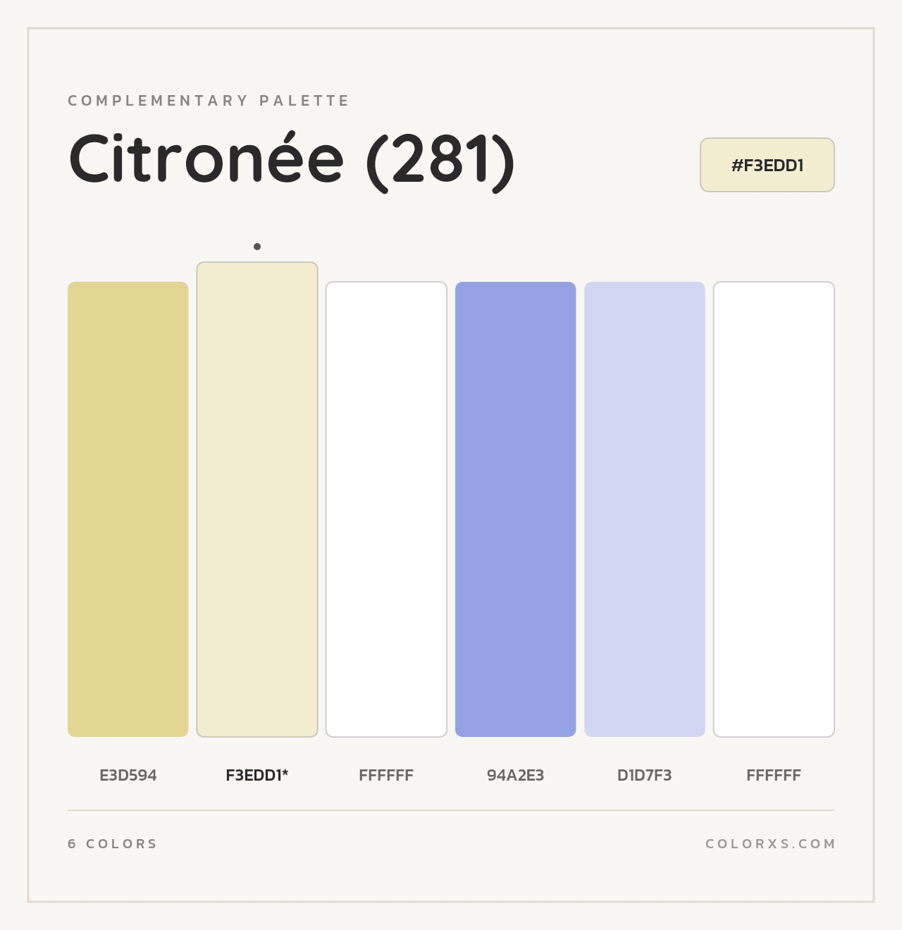 Citronée (281) - Complementary Color Palette
