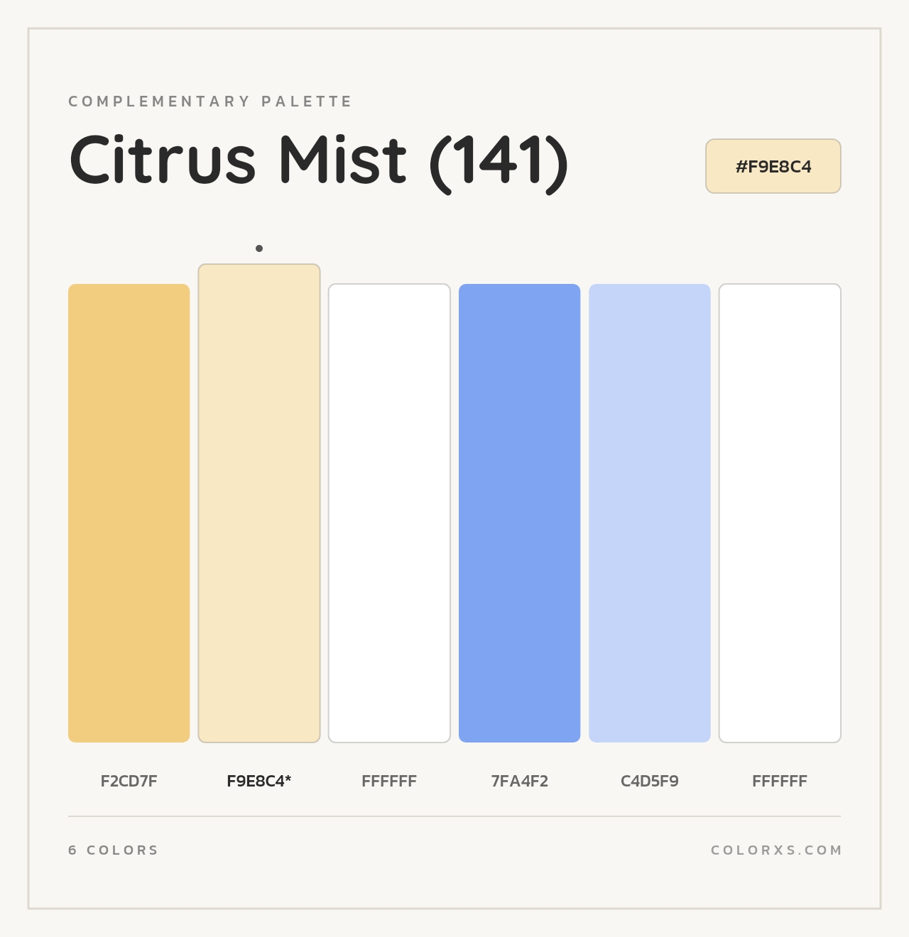 Citrus Mist (141) - Complementary Color Palette