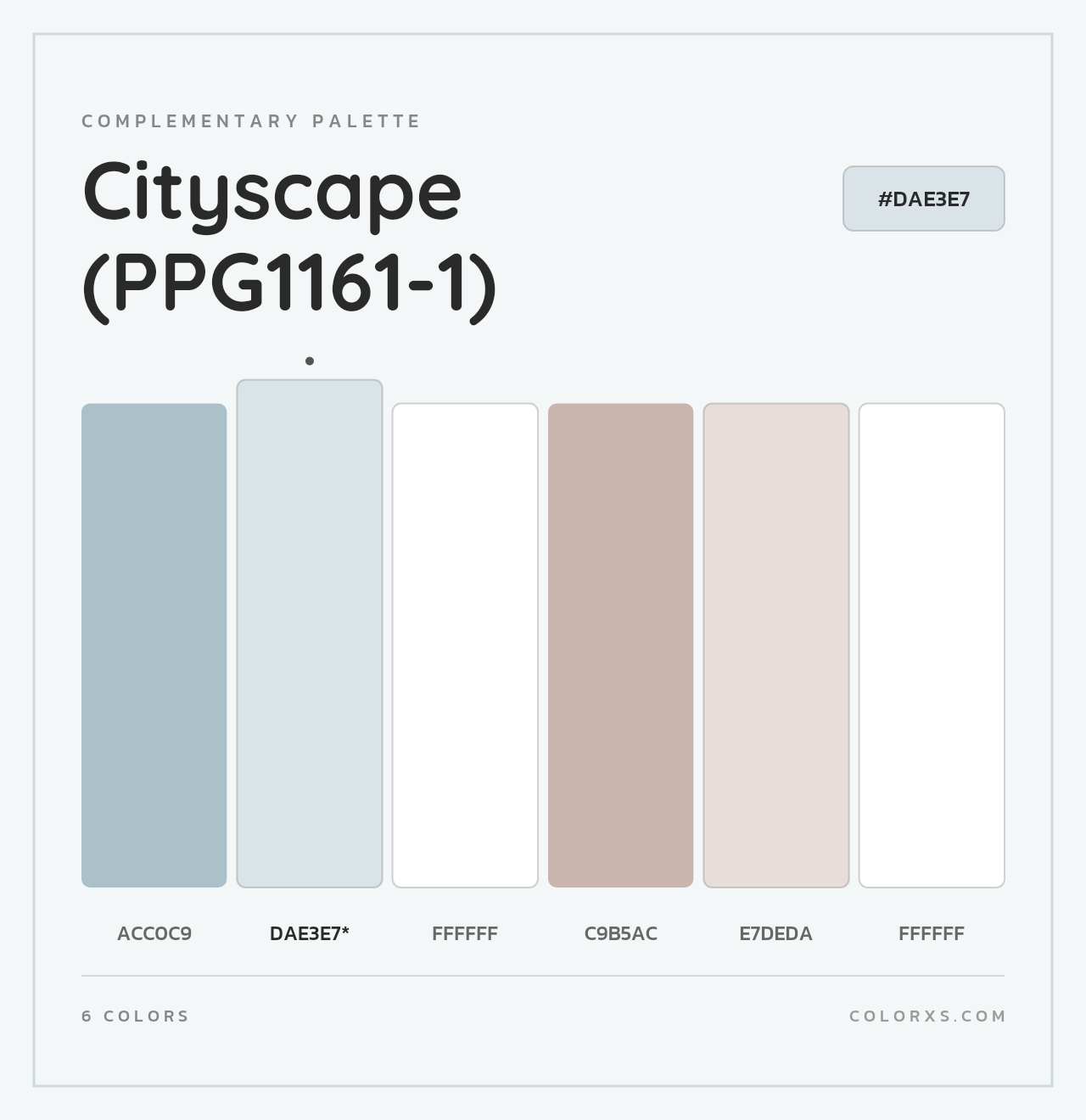 Cityscape (PPG1161-1) - Complementary Color Palette