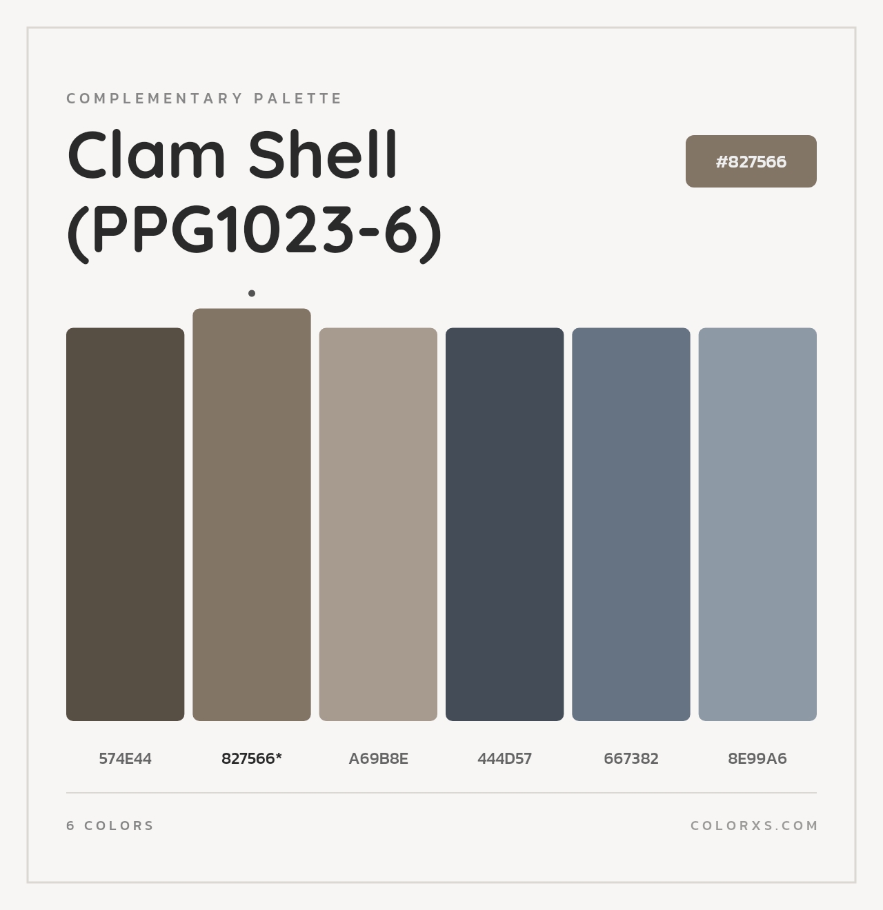 Clam Shell (PPG1023-6) - Complementary Color Palette