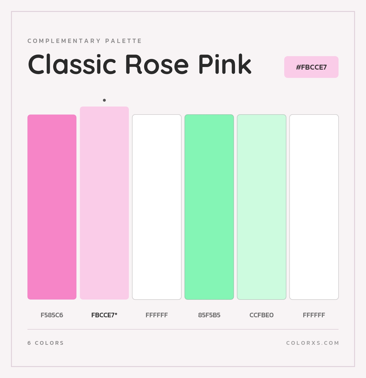 Classic Rose Pink - Complementary Color Palette
