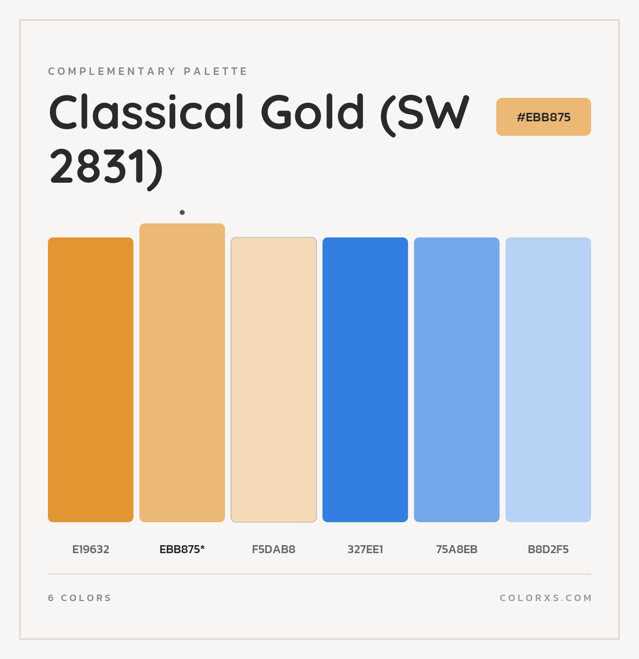 Classical Gold (SW 2831) - Complementary Color Palette