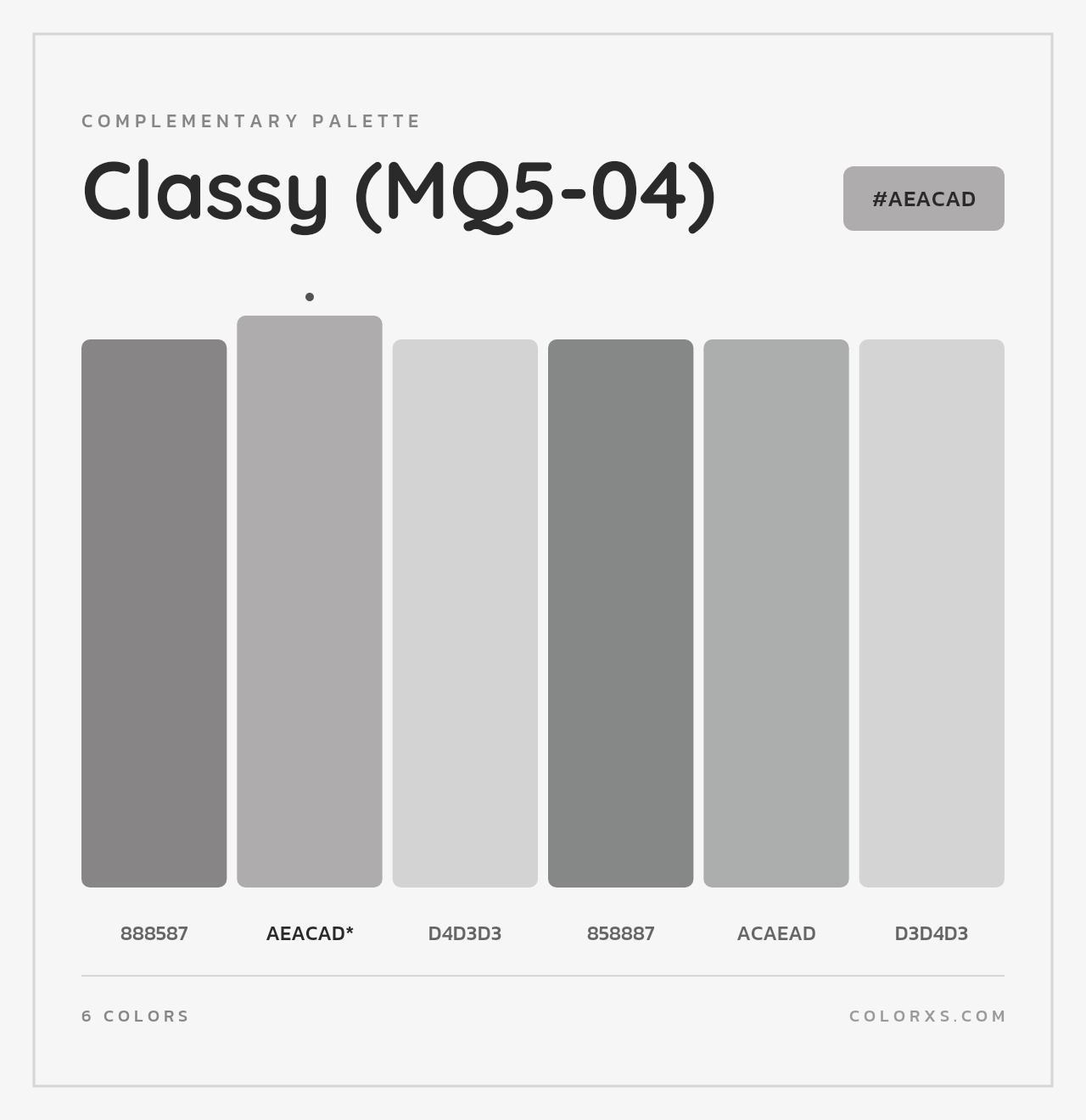 Classy (MQ5-04) - Complementary Color Palette