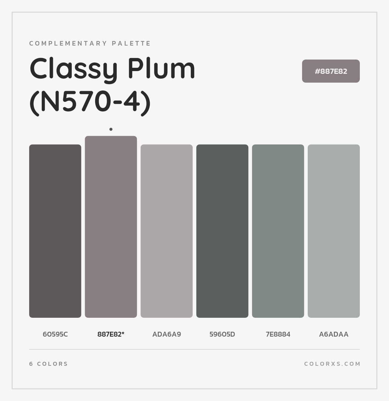 Classy Plum (N570-4) - Complementary Color Palette