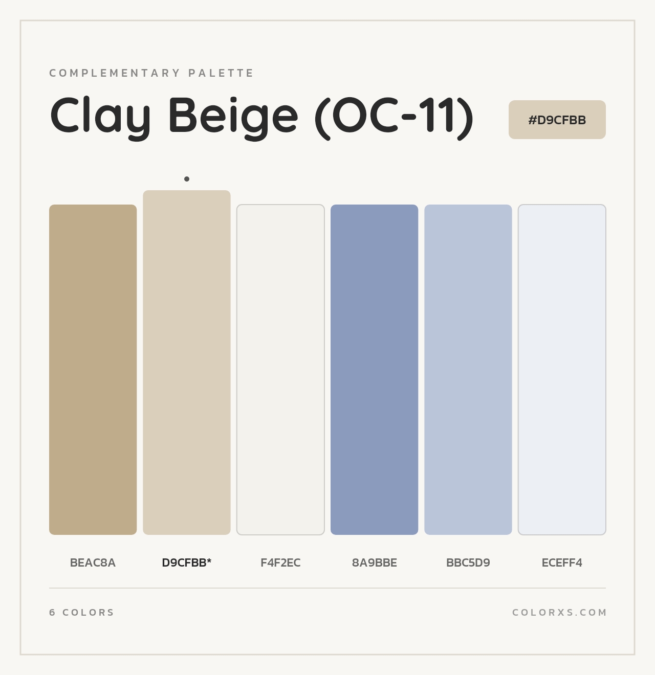 Clay Beige (OC-11) - Complementary Color Palette