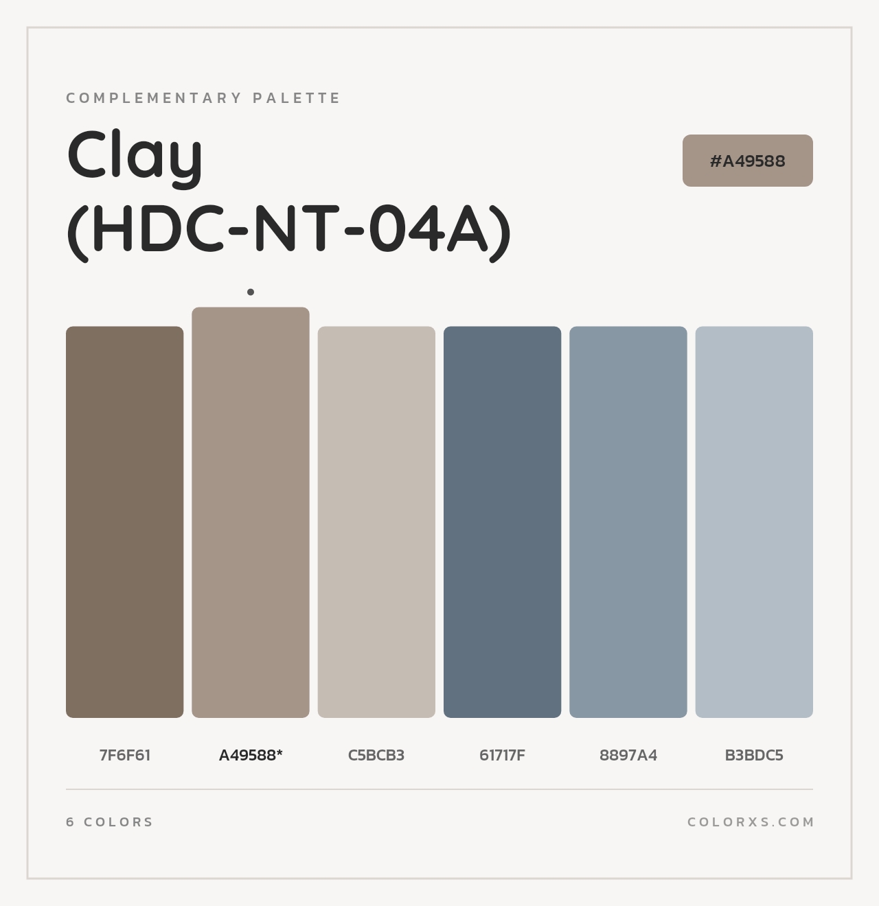 Clay (HDC-NT-04A) - Complementary Color Palette