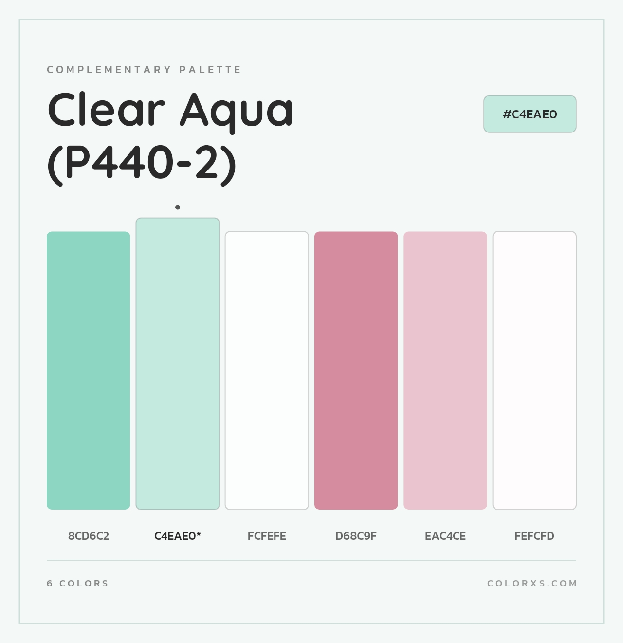 Clear Aqua (P440-2) - Complementary Color Palette