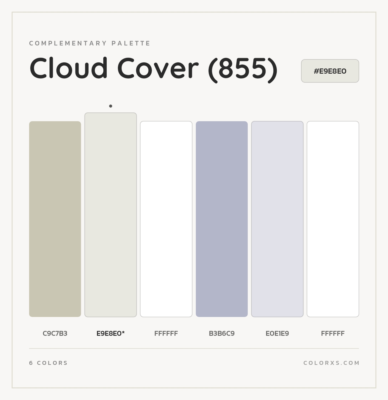Cloud Cover (855) - Complementary Color Palette