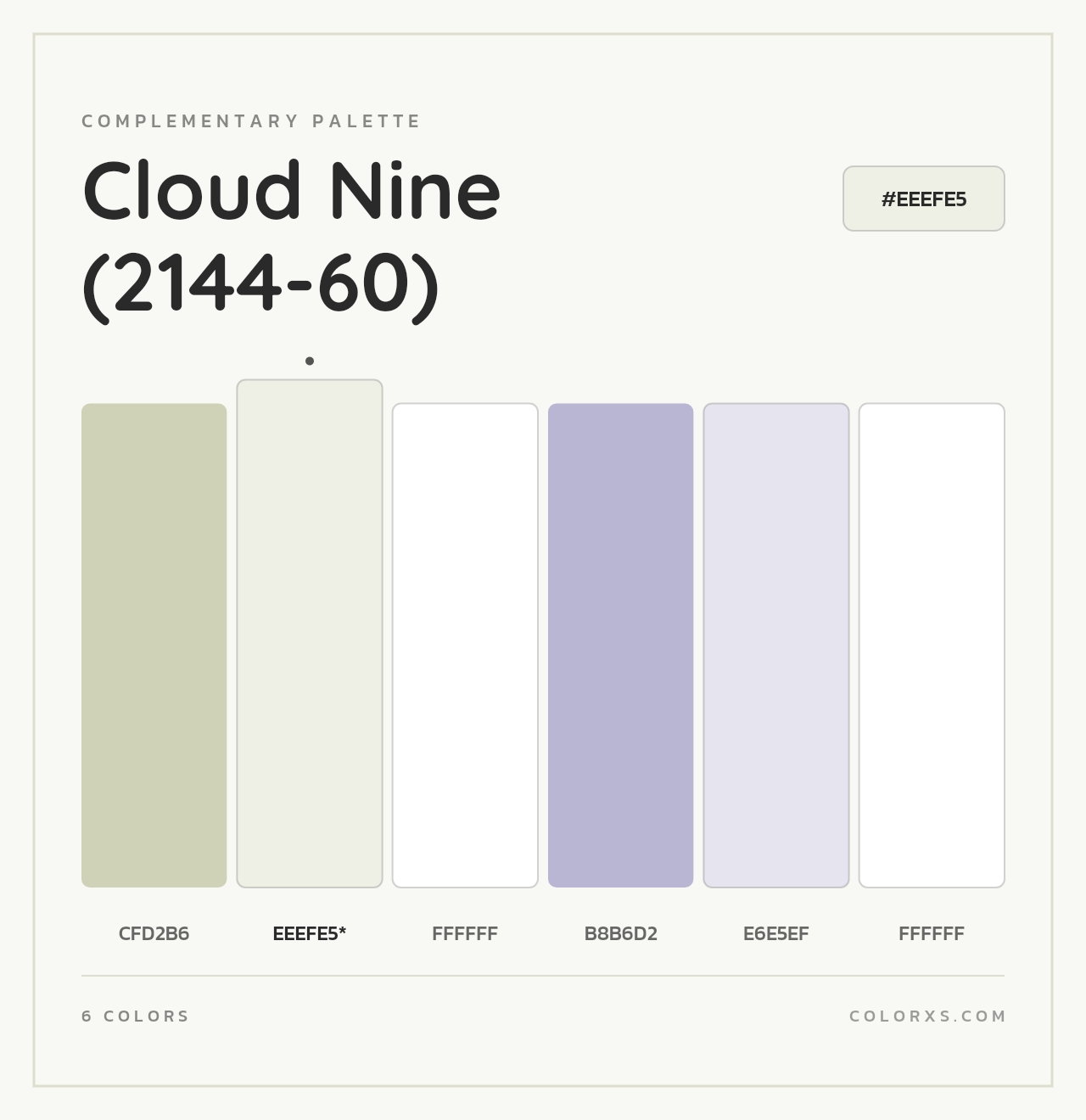 Cloud Nine (2144-60) - Complementary Color Palette