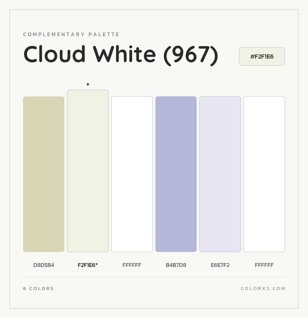 Cloud White (967) - Complementary Color Palette