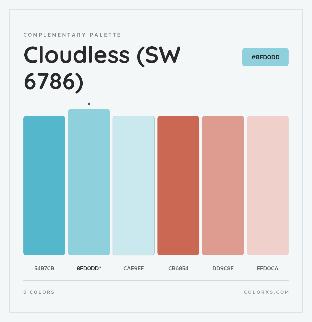 Cloudless (SW 6786) - Complementary Color Palette
