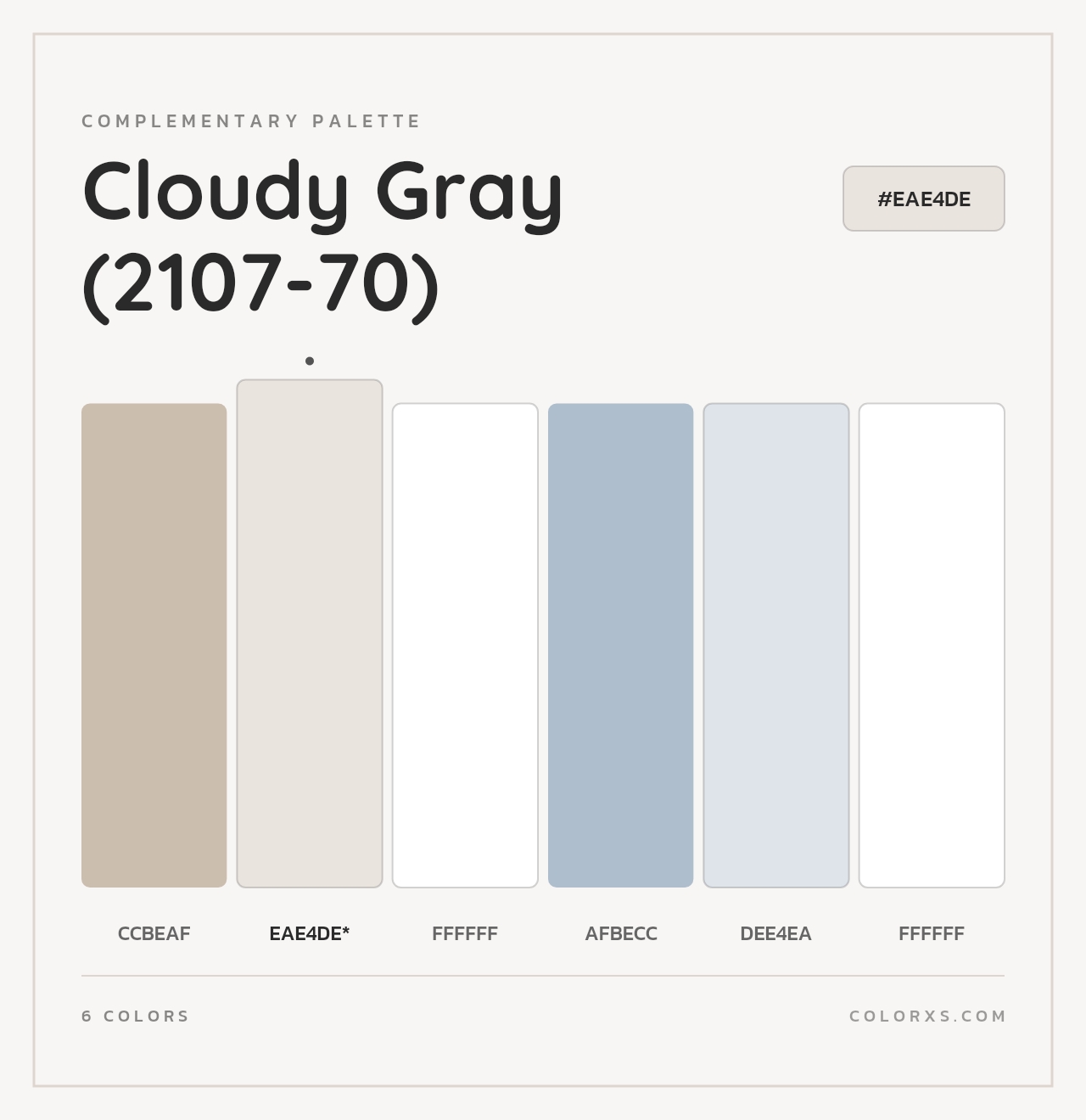 Cloudy Gray (2107-70) - Complementary Color Palette