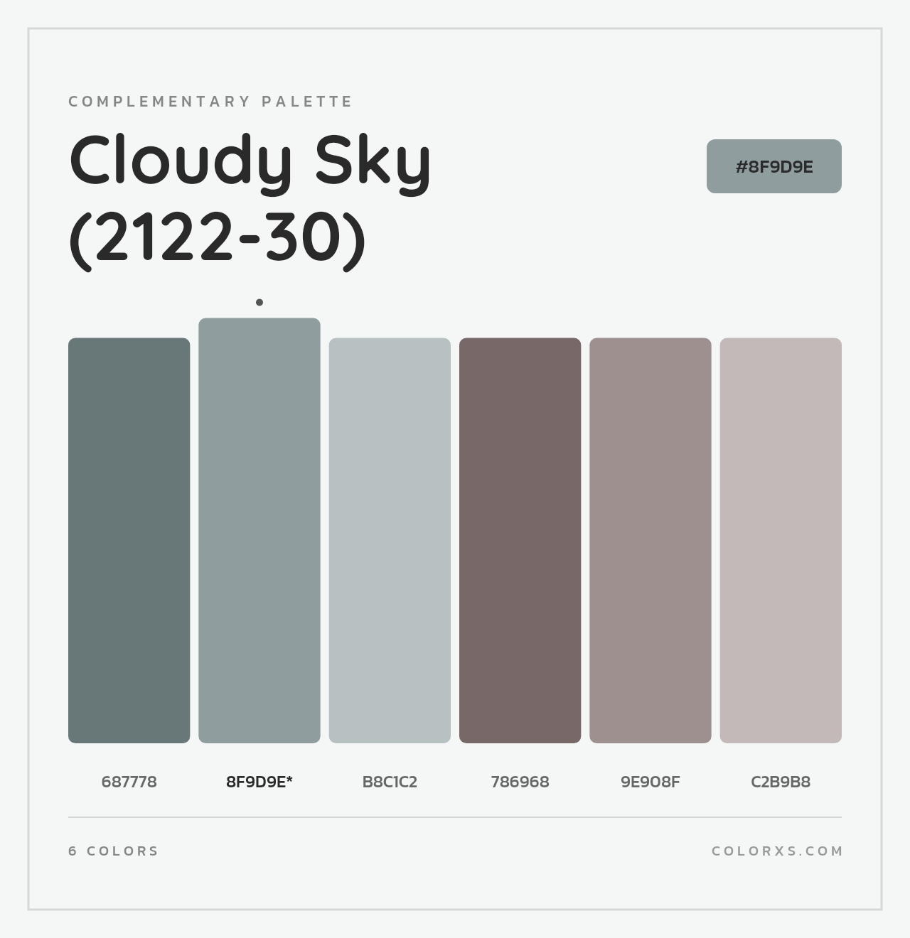 Cloudy Sky (2122-30) - Complementary Color Palette