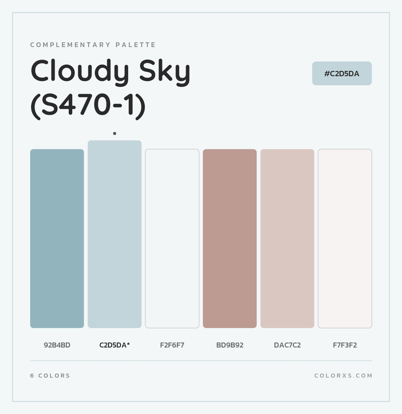 Cloudy Sky (S470-1) - Complementary Color Palette