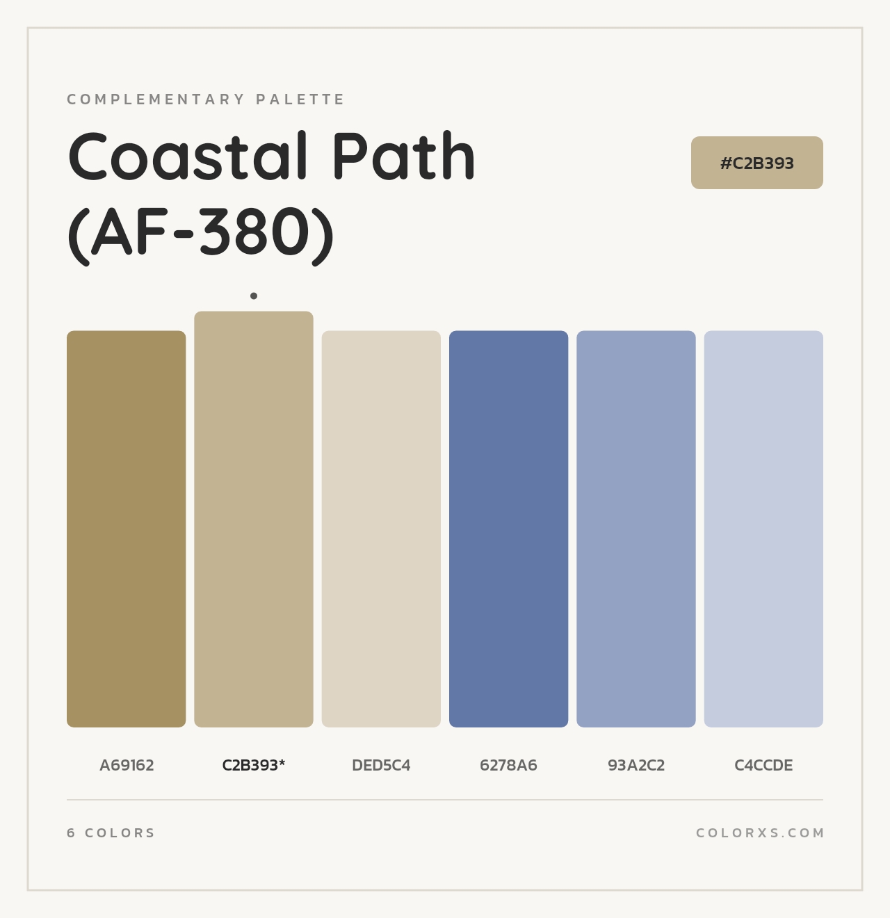 Coastal Path (AF-380) - Complementary Color Palette