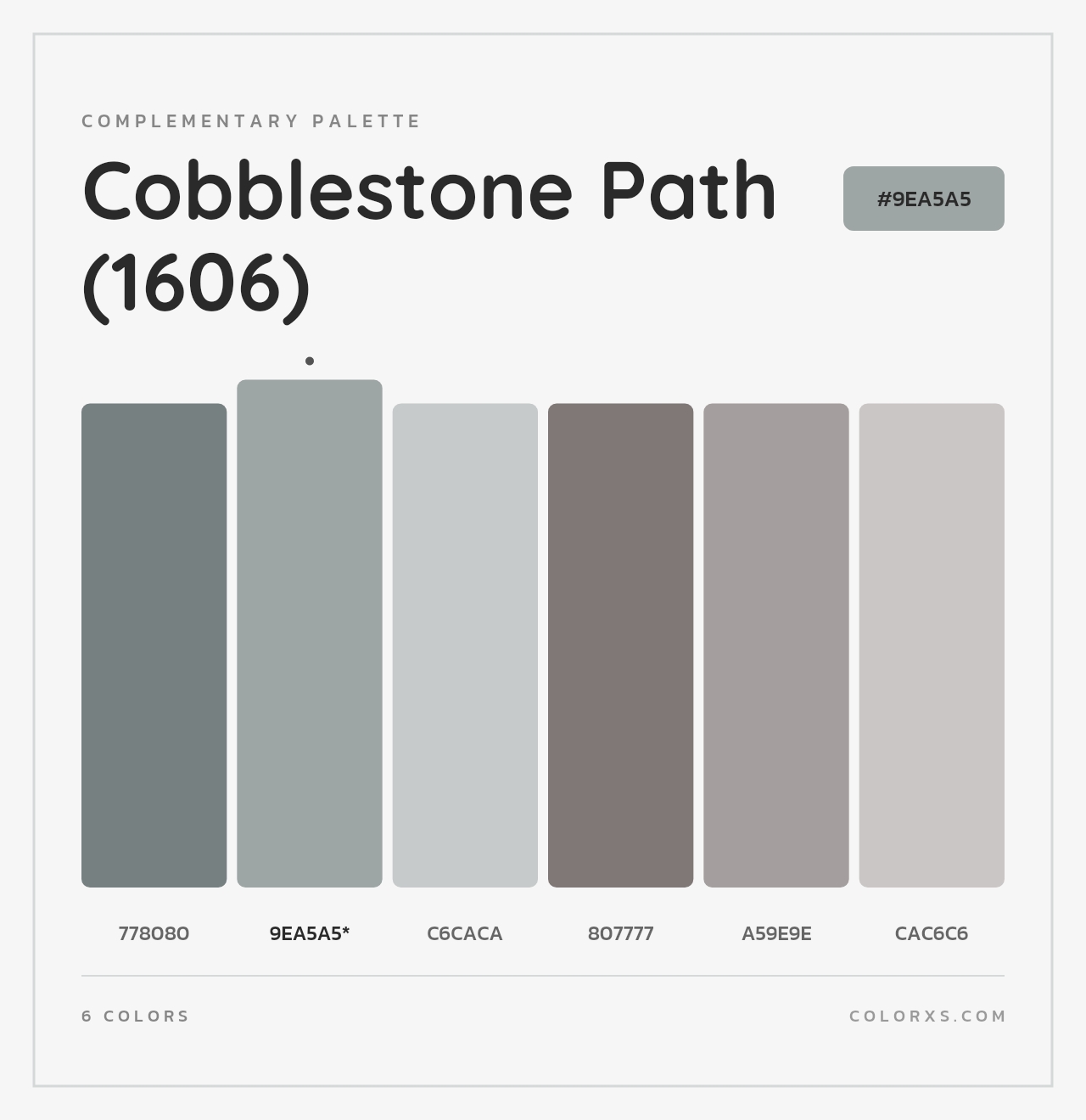 Cobblestone Path (1606) - Complementary Color Palette