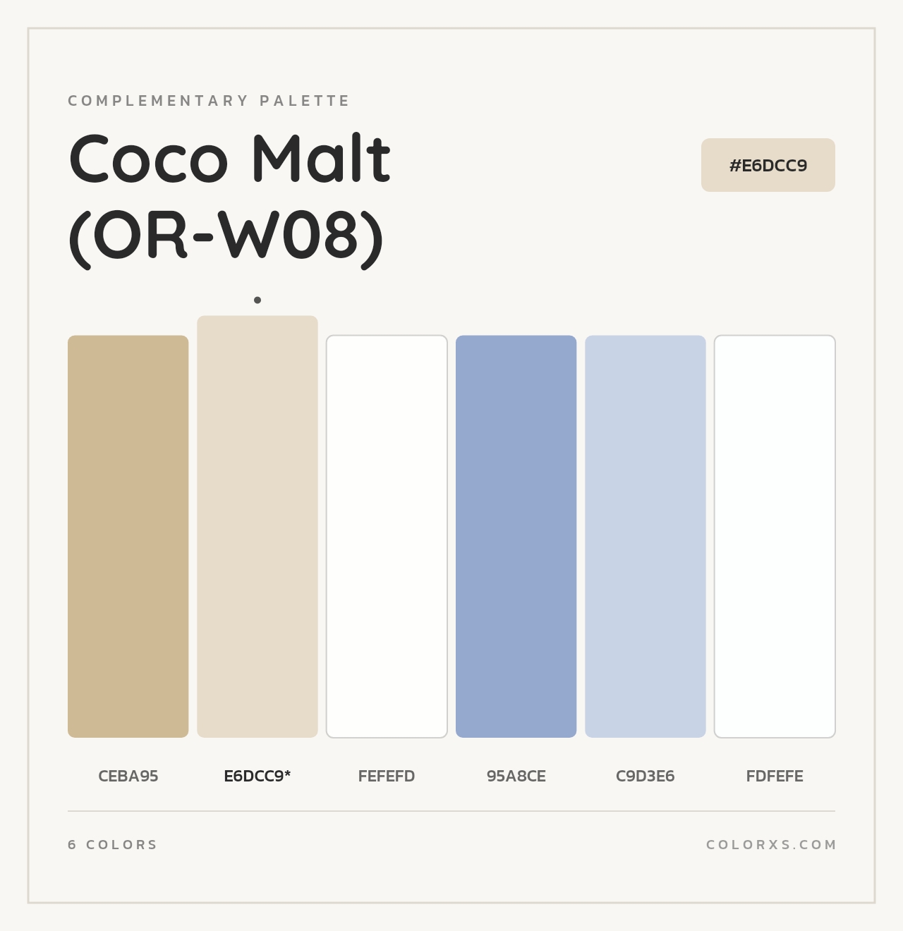 Coco Malt (OR-W08) - Complementary Color Palette