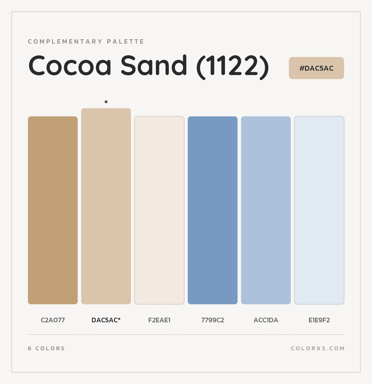 Cocoa Sand (1122) - Complementary Color Palette