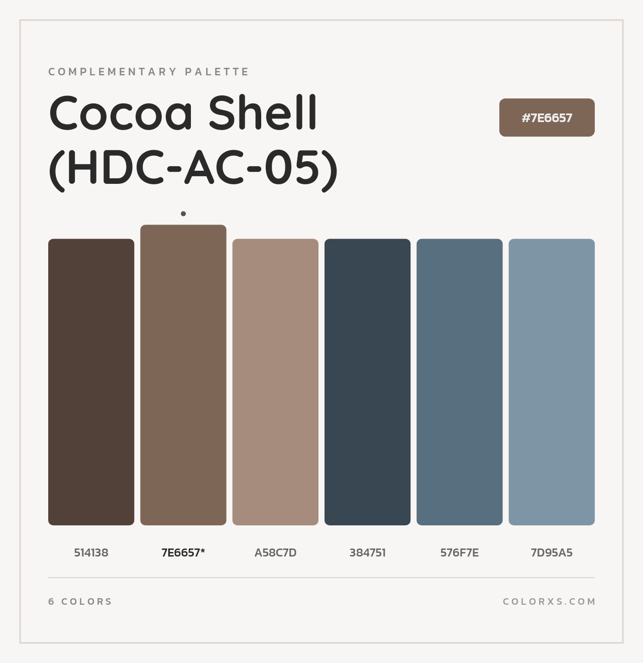 Cocoa Shell (HDC-AC-05) - Complementary Color Palette