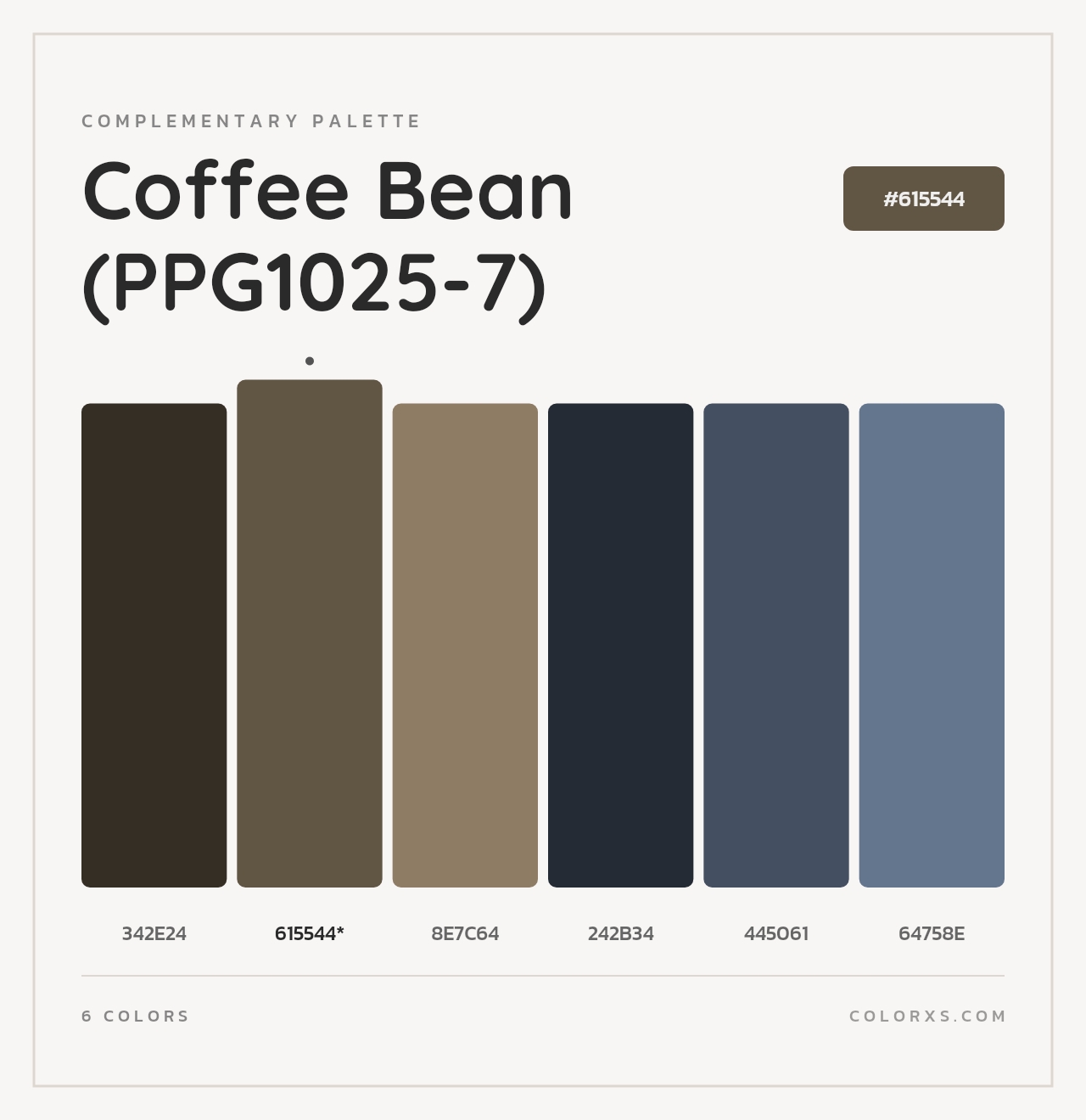 Coffee Bean (PPG1025-7) - Complementary Color Palette
