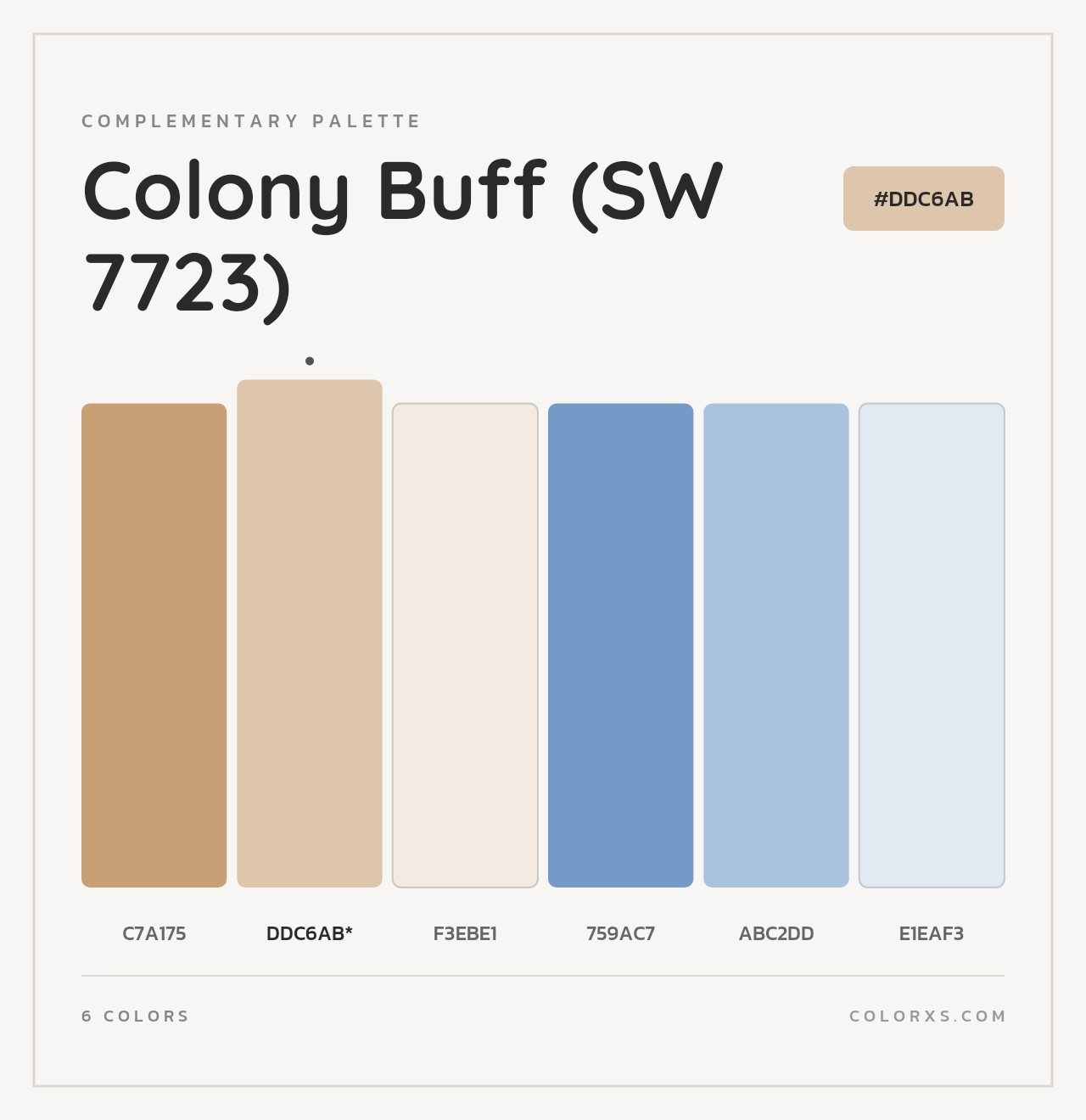 Colony Buff (SW 7723) - Complementary Color Palette