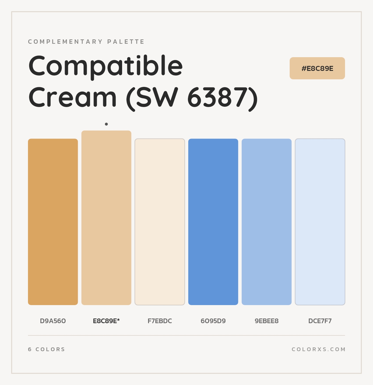 Compatible Cream (SW 6387) - Complementary Color Palette