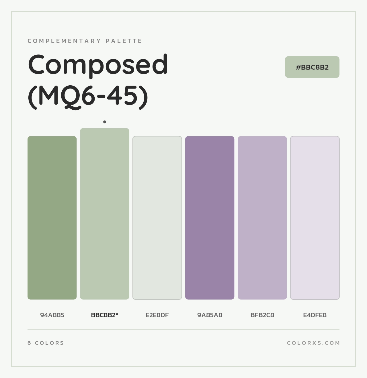 Composed (MQ6-45) - Complementary Color Palette