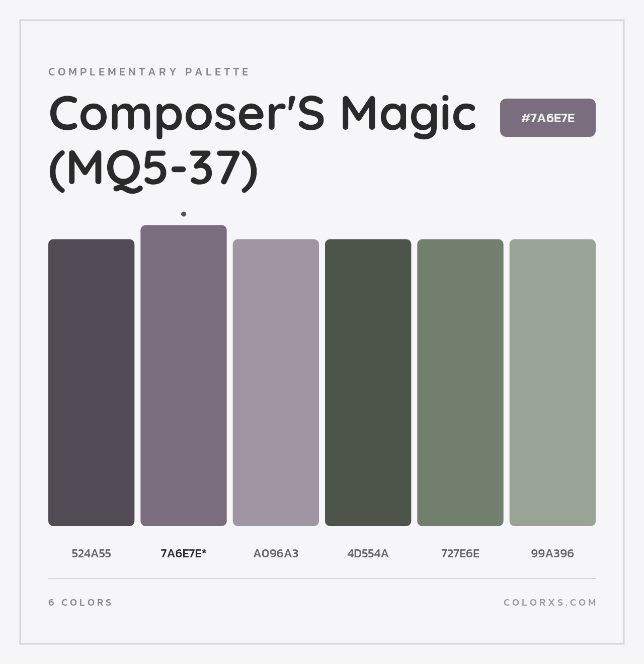 Composer'S Magic (MQ5-37) - Complementary Color Palette
