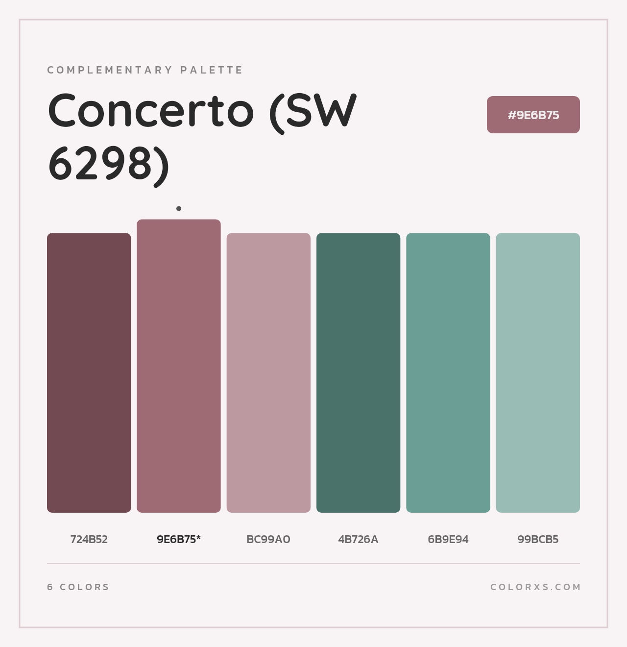 Concerto (SW 6298) - Complementary Color Palette