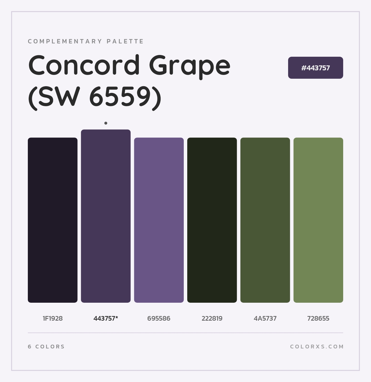 Concord Grape (SW 6559) - Complementary Color Palette