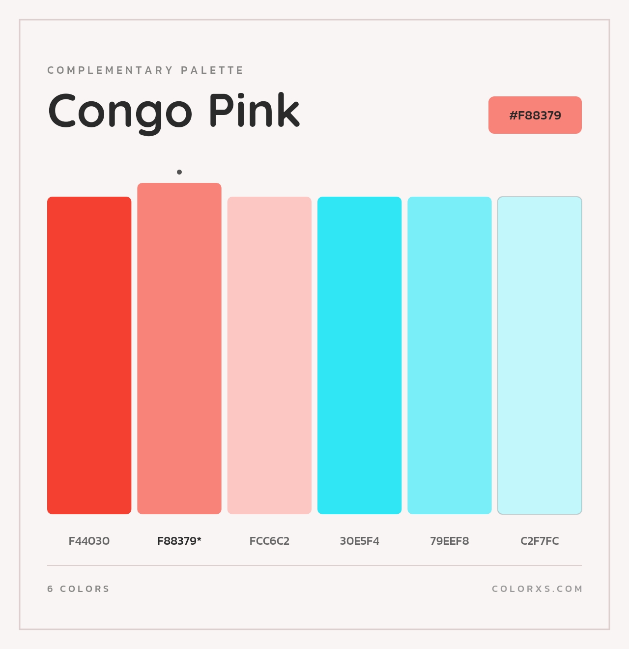 Congo Pink - Complementary Color Palette