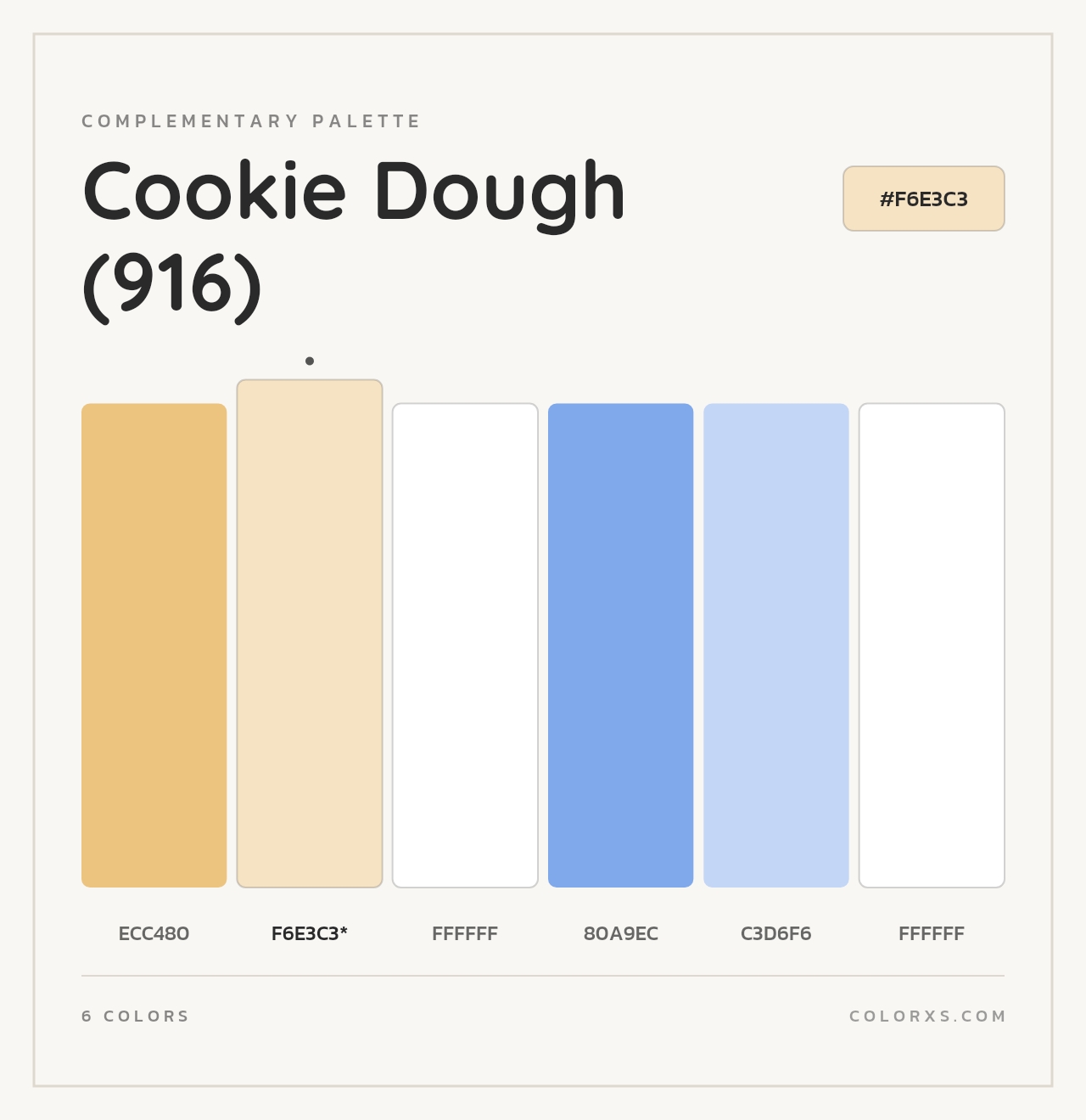 Cookie Dough (916) - Complementary Color Palette