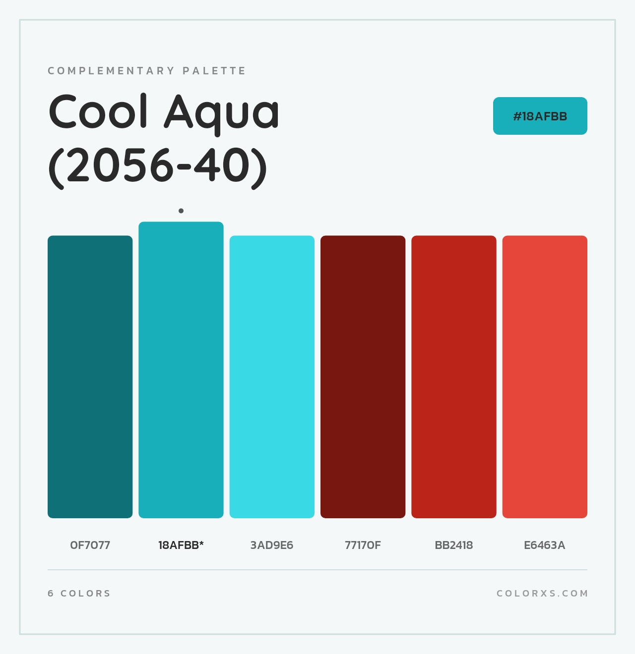 Cool Aqua (2056-40) - Complementary Color Palette