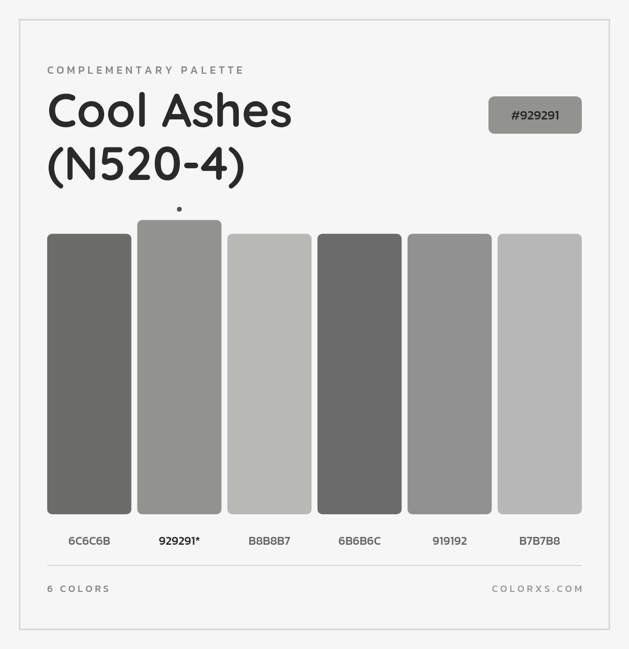 Cool Ashes (N520-4) - Complementary Color Palette