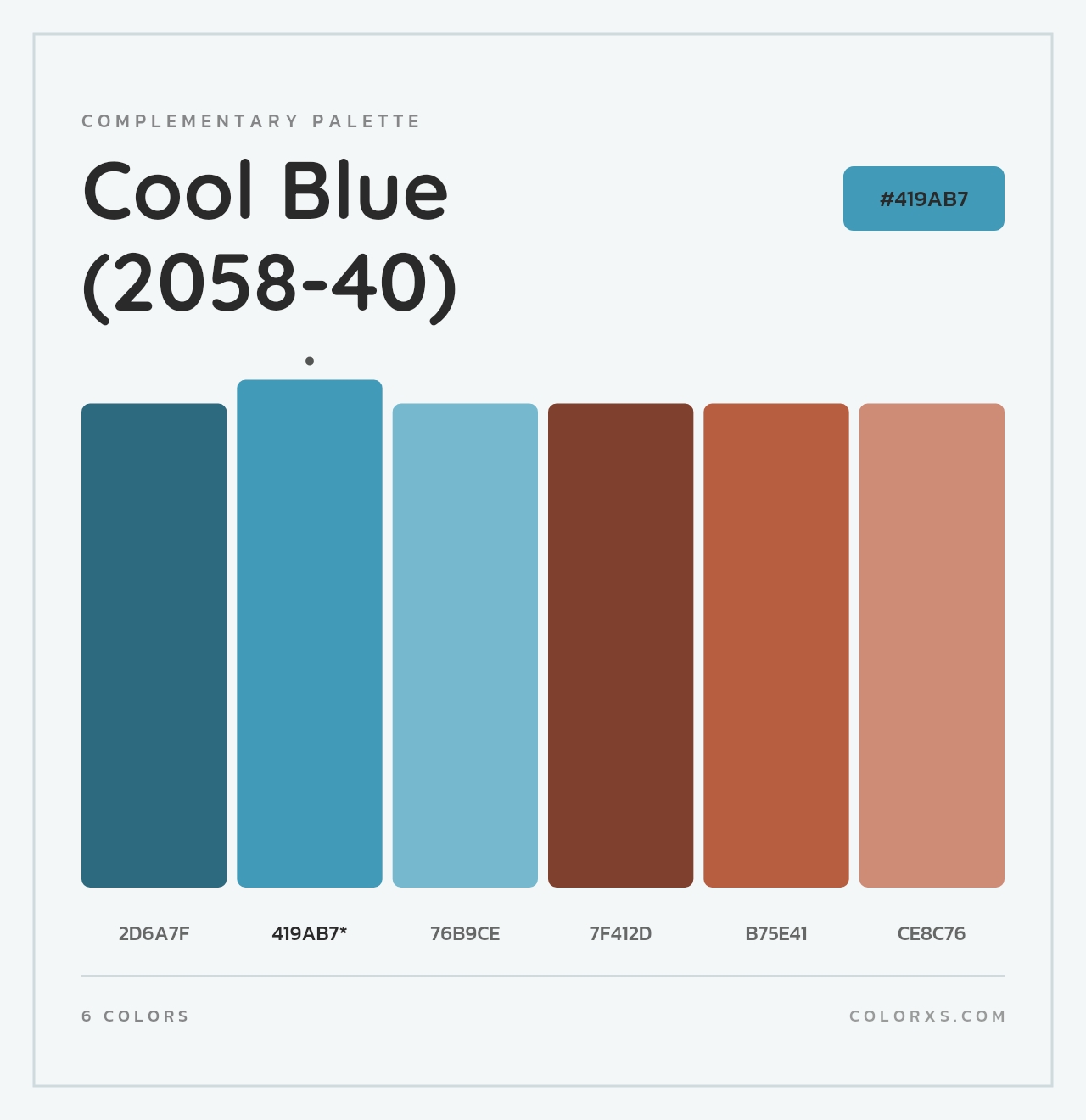 Cool Blue (2058-40) - Complementary Color Palette