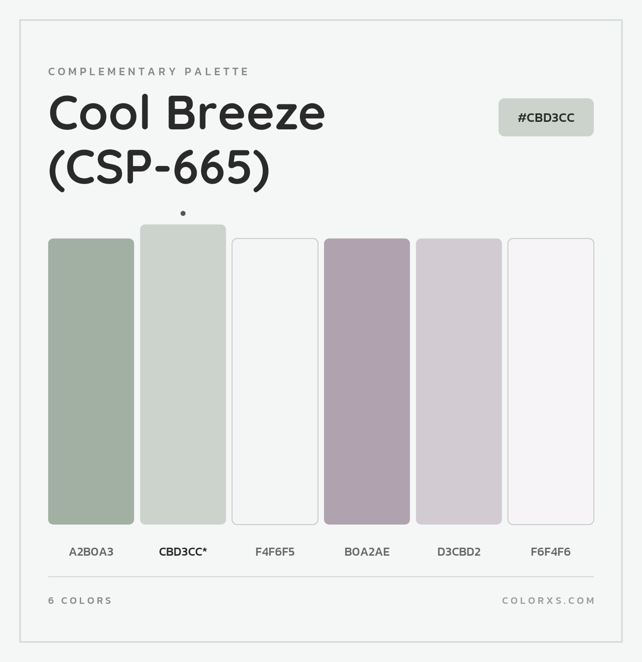 Cool Breeze (CSP-665) - Complementary Color Palette