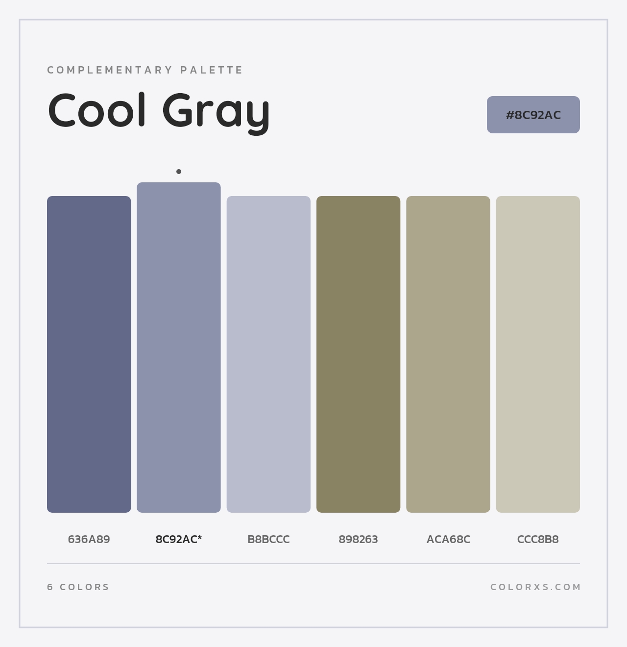 Cool Gray - Complementary Color Palette