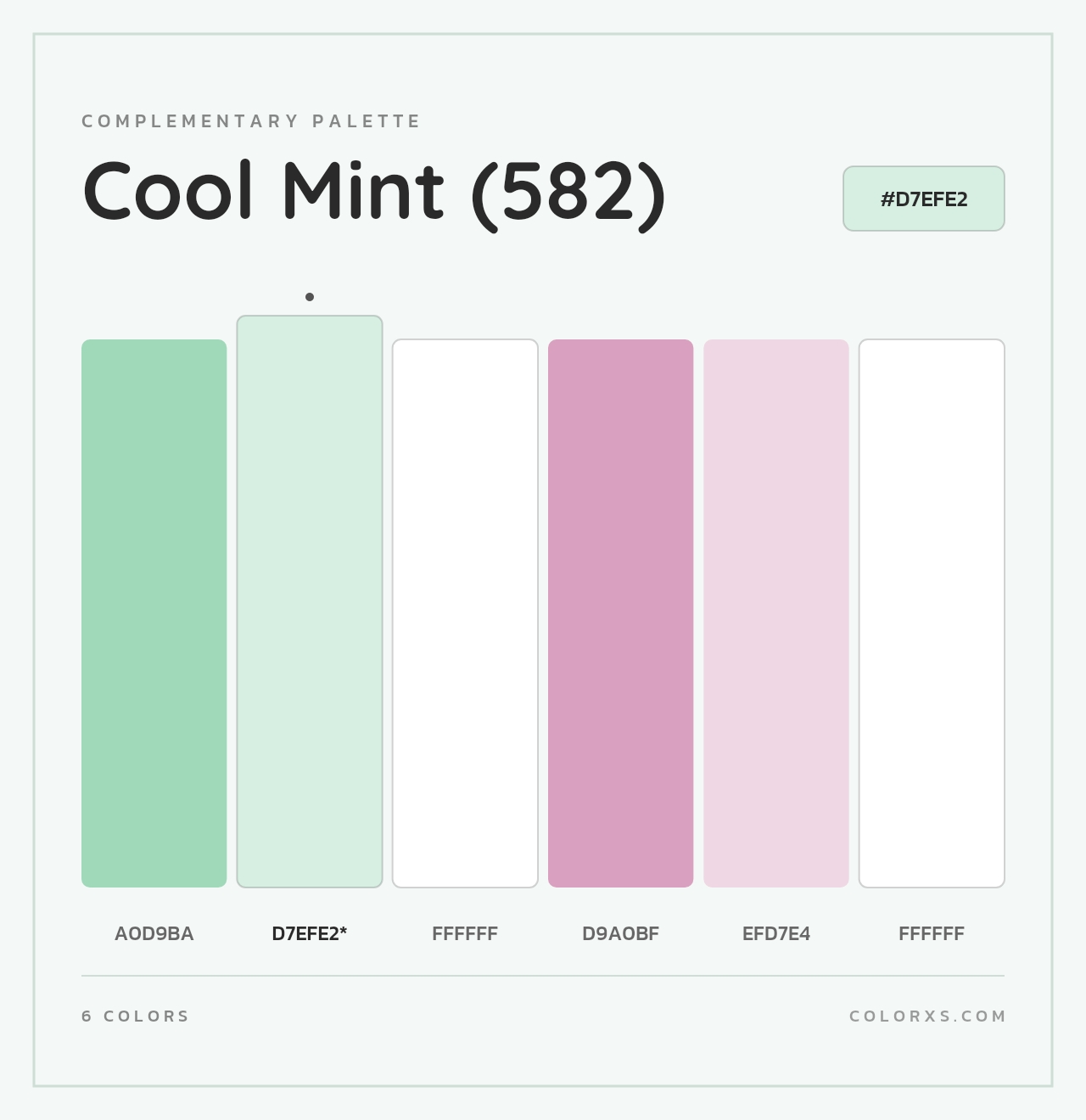 Cool Mint (582) - Complementary Color Palette